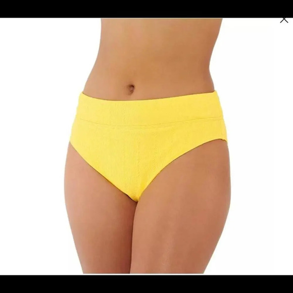 NWT Juniors' Ninety-Nine° Nectarine Banded High Waist High Leg Swim Bottoms XXL - Picture 2 of 15